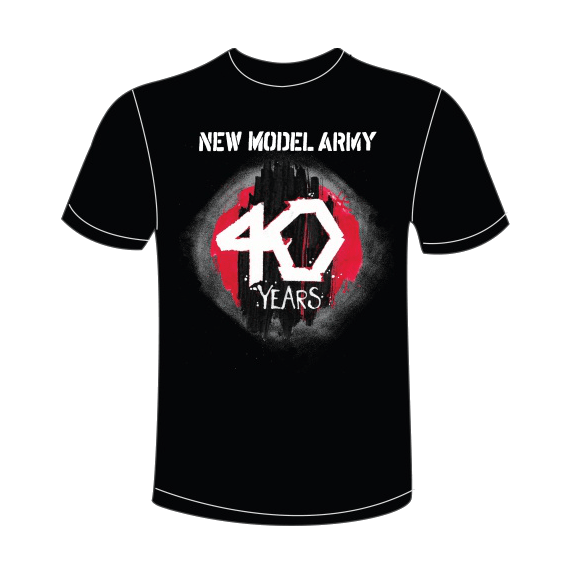 New 40th Anniversary T-shirt on black