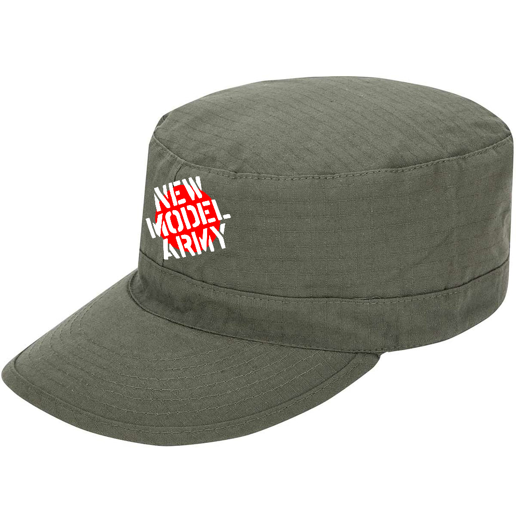 Olive Green Army Style Hat with Embroidered NMA Classic Logo (also available in Black).